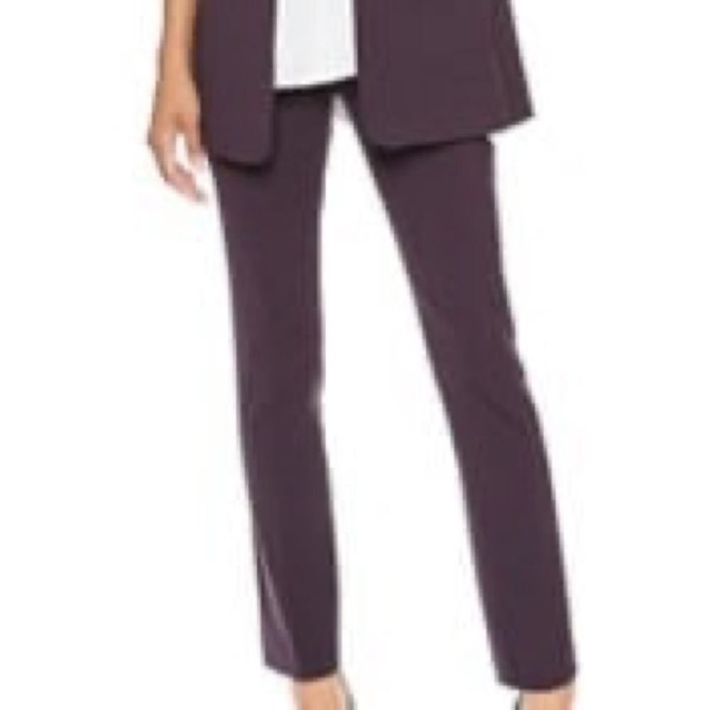 Theory Louise Urban cropped slacks Dark Merlot - Picture 3 of 8